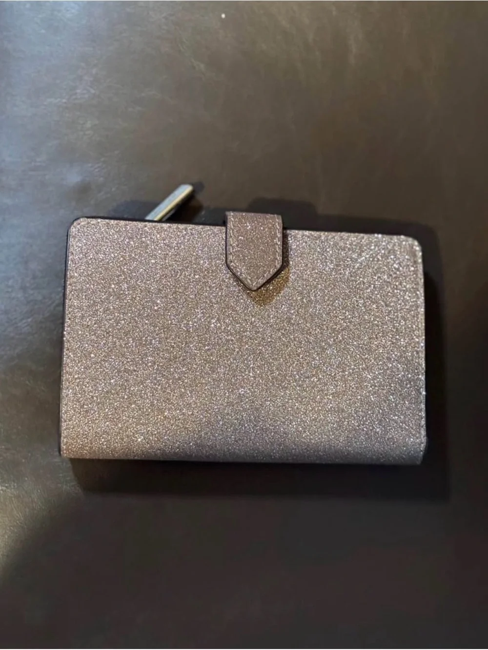 Kate Spade Rose Gold Glitter Medium Wallet